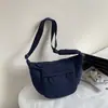 Bolsa de Ropa de Algodón para Mujer 2025 Nueva Versátil Bolsa Dumpling Gran Capacidad Bolso de Axila Bolso de Hombro Cruzado Simple Casual