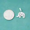Nuevo Colgante de Elefante Auspicioso Sólido de Plata de Ley S925 Estilo Chino Colgante de Elefante Auspicioso Pulsera Collar DIY