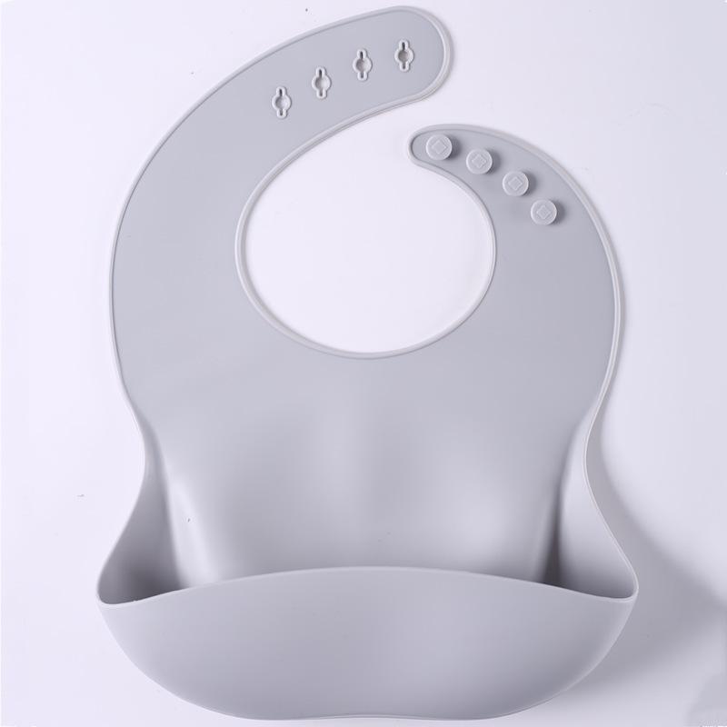 商品详情图_硅胶围兜婴儿饭兜 防水食品级吃饭硅胶围嘴 婴儿硅