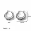 Venta caliente transfronteriza aretes huecos de acero titanio oro 18k aretes sentido de alta calidad no se decoloran aretes exagerados de acero inoxidable aretes