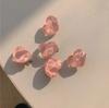 Rosa Soft Girl Cute Series Pêssego Hairpin Hairpin Sweet Style Camellia Side Bow Headwear Acessórios de cabelo