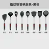 Conjunto Personalizado de Utensílios de Cozinha em Aço Inoxidável, Conjunto de 8 Peças para Panelas Antiaderentes, Espátula Cinza Resistente a Marcas de Dedos, Concha de Sopa, Espátula e Colher de Silicone