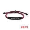 Pulseiras de Corda Trançada Multicor Transfronteiriças Europeias e Americanas Mantenha a Alegria e o Humor Presentes Inspiradores de Feriado com Pulseiras de Aço Inoxidável Gravadas
