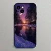Aplicable a funda de teléfono iphone17 cielo estrellado del bosque 16promax suave apple 13 luna cubierta protectora 18Promax