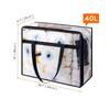Bolsa de armazenamento de roupas transparente portátil de PVC espessado transfronteiriço Bolsa de armazenamento para mudança Bolsa de colcha Bolsa de armazenamento à prova de poeira para bagagem