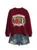 Temporada de touchdown Amazon eBay estación independiente casual moderno personalizado para mujer otoño e invierno sudadera comercio exterior