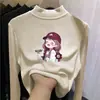 Y2346# blusa de base de veludo com gola semi-alta infantil para outono e inverno, casaco quente para primavera e outono/inverno, menina bebê da moda