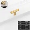 Manija Moderna Simple Dorada de Lujo Ligero para Puerta de Gabinete Cajón Armario Manija de Agujero Único Nórdica para Gabinete Zapatero Mueble