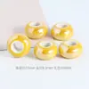 Anillo de cuentas de cerámica con agujero grande galvanizado Panjia pulsera de cuentas brillantes material de accesorios cuentas de porcelana suministro transfronterizo venta al por mayor