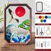 Pintura Esmalte Cloisonné Materiales DIY Bandeja de Té Begonia Cloisonné Bandeja de Vidrio Patrimonio Cultural Inmaterial Hecho a Mano Actividad del Festival de Mediados de Otoño