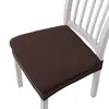 Funda de Silla Universal Cuatro Estaciones Color Sólido Simple Nueva Gruesa Cojín para Taburete Elástica Restaurante Hogar