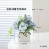 Flores de Hortensia Artificiales, Plantas Falsas, Macetas de Cerámica, Plantas en Maceta para Decoración de Sala de Estar y Aparador, Plantas de Flores Secas