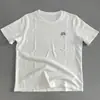 Camiseta de Manga Corta Bordada con Fuegos Artificiales, Nueva de Primavera para Mujer, Cuello Redondo, Versátil, Top Casual, Estilo Casual Versátil, Camiseta Holgada