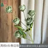 Rosa Rizada de Rama Alta de 6 Cabezas, Rosa Montaña Nevada, Accesorios para Fotografía de Bodas, Flores Artificiales, Arreglo Floral de Techo de Escenario, Flores de Seda