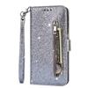 Aplicable a Samsung note20, funda de cuero con cordón y cremallera brillante para teléfono móvil A21s, funda protectora tipo billetera, tarjetero multifuncional