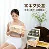 Caja de moxibustión, madera maciza, para uso doméstico, dispositivo de moxibustión portátil con mango de control de temperatura, para calentar y moxibustión de la cintura y el abdomen, madera maciza, caja de moxibustión de llama abierta