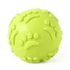 Brinquedo para cachorro durável de TPR com estampa de pata, bola elástica que faz barulho para cães pequenos e médios, bola de brinquedo sonora para animais de estimação, limpeza de dentes