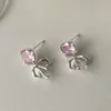Pendientes de Botón con Lazo Tachonado de Diamantes Estilo Coreano Elegantes Versátiles Diseño de Nicho Pendientes de Moda Lujo Ligero Sensación de Alta Gama Exquisita Joyería para Orejas