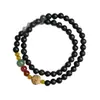 Pulsera de Doble Círculo de Madera de Águila 0.6 Cadena de Mano Portátil con Diseño de Loto de Madera de Boj Estilo Jade para Hombres y Mujeres