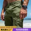 Pantalones cortos de trabajo para hombre para exportación transfronteriza en stock, pantalones de cinco puntos de pierna recta, pantalones casuales de longitud media para hombre, lavados retro de moda, cómodos