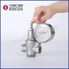 Válvula Reductora de Presión de Acero Inoxidable en Stock con Manómetro, Regulador de Presión de Agua Ajustable, Válvula Reguladora de Presión de Alta Temperatura
