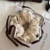 ¡Cedro Esponjoso! Lazo para el Cabello de Encaje con Hilo Color-Bloqueado y Diseño Único, Scrunchie de Doble Capa para Realzar el Volumen del Cabello, Cuerda para el Cabello, Flor para el Cabello