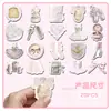 20 Peças de Ímãs de Geladeira Magnéticos Macios Estilo Ballet Ins Personalizados Venda Quente Transfronteiriça Pequenos Frescos Rosa Menina Adesivos Magnéticos DIY