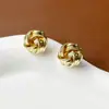 Suministro Transfronterizo Pendientes Geométricos de Espiral Metálica con Temperamento Pendientes de Moda para Perforación Pequeña Pendientes de Gama Alta Venta al por Mayor y al por Menor