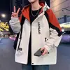 Chaqueta con Capucha para Hombre Estilo Primavera Nuevo Estilo Hong Kong Moda Tendencia Versátil Estudiante Tallas Grandes Niños Chaqueta de Esquí Ropa de Abrigo