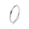2mm muito fino diamante titânio anel de aço feminino nicho design sentimento casal de castanha de água anel de bambu jóias