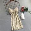 Pijama Estampado Leopardo para Mujer Primavera y Otoño Sexy Cinta de Hielo Almohadilla para el Pecho Satén Gasa Verano Delgada Espalda Hermosa Nuevo Estilo Camisón con Tirantes