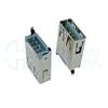USB2.0A hembra vertical enchufe vertical 180 grados DIP alargado L20.5mm-17.5mm borde recto curvo