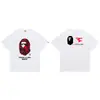 Suministro Mayorista Transfronterizo de Marca de Moda, Dropshipping de Comercio Exterior, Camiseta de Manga Corta Pesada Bape Cabeza de Mono Tiburón 260g 25