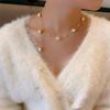 Cadena para suéter con colgante de perla Ginny barroca dulce estilo coreano, ajustable, de alta calidad, cadena stren, cadena para clavícula, joyería