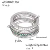 Juego de Anillos Apilables de Zirconia con Diamantes Acero Inoxidable Chapado en Oro de 18K Anillo con Colgante de Candado Pequeño Joyería de Mano para Mujer Estilo Europeo y Americano Venta al por Mayor