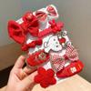 Presilha de Cabelo Infantil JK Laço Presilha Bico de Pato Fofa Presilha Atrás da Cabeça Acessórios de Cabelo de Princesa Uniforme JK Tecido Xadrez Grampo de Cabelo