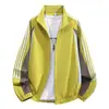 2026 Nova Jaqueta Color Block Retrô Americana Masculina Primavera e Outono Solta Casual Versátil Moda Cardigan Jaqueta