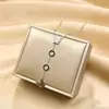 Nuevo producto transfronterizo: Cadena de clavícula elegante y versátil de lujo ligero con incrustaciones de microdiamantes, collar de acero de titanio, accesorio de joyería que no se decolora