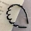 Diadema de Perlas Onduladas Versátil de Moda con Dientes Doble Uso Accesorio para el Cabello Temperamento Circonita Pieza para la Cabeza para Lavarse la Cara Pinza para el Cabello de Celebridad de Internet