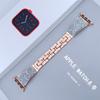 Adecuado para correas de Apple Watch, Elegante correa metálica para Applewatch8 con incrustaciones de diamantes Swarovski, Correa de acero transfronteriza