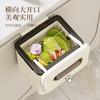 Cubo de Basura de Cocina para Montar en la Pared con Tapa Cesto de Basura Plegable Cubo de Basura Doméstico Colgante para Baño Cesto de Plástico para Pañuelos
