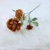 3 flores artificiais de peônia, flores falsas, decorações para sala de estar, flores de seda, buquê de flores de haste única para casamentos, arranjos florais, decoração de quarto e sala de jantar
