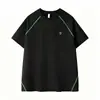 Comércio Exterior Verão Esportes de Corrida ao Ar Livre Roupa de Ciclismo para Casal Respirável Fresca Top de Seda Gelada Secagem Rápida Camiseta de Gola Redonda para Homens