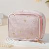 C Bolsa Cosmética Fofa em Forma de Menina Kit de Ferramentas de Maquiagem de Beleza Bolsa Multifuncional Portátil Quarteto de Flanela Bolsa Sanitária Transfronteiriça