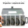 Kit de Anzóis com Haste Transfronteiriça Anzol 2#1#1/0#2/0#3/0# Montagem Texas para Pesca Anzol Luya
