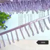 Franjas de Cristal com Miçangas Feitas à Mão, Acabamento em Renda, Acessórios de Cabelo, Acessórios para Vestuário, Fornecimento de Fábrica de Acabamento em Franja