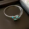 Anillo de Brazo Abierto con Diseño de Flor de Serpiente Hueca Transfronterizo Europeo y Americano Pulsera de Tendencia de Moda Pulsera Exagerada de Gama Alta para Mujeres