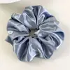 Elástico de Cabelo Flor de Botão com Babados Franceses em Cetim Perolado Estilo Coreano, Elástico de Cabelo de Alta Qualidade e Elegante, Faixa de Cabeça e Flor