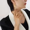 New French Hepburn Unfading ins Brincos Air Sense Metal Love Heart Jewelry Venda por atacado Brincos Feminino Cross-Border