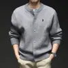 Marca de Moda Peso Pesado - Nuevo Estilo Minimalista de Primavera Chaqueta Cardigan Suéter Unisex Casual Popular Cardigan de Punto